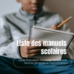 listes des manuels scolaires section GT