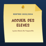 Accueil des élèves